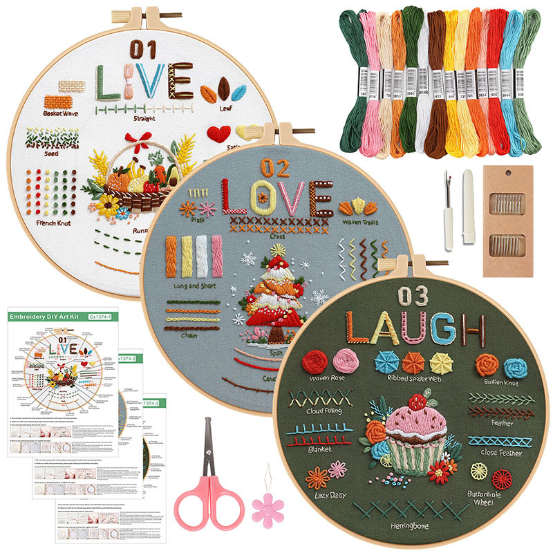 Stitch Practice Trio — 3-Kit Starter Set